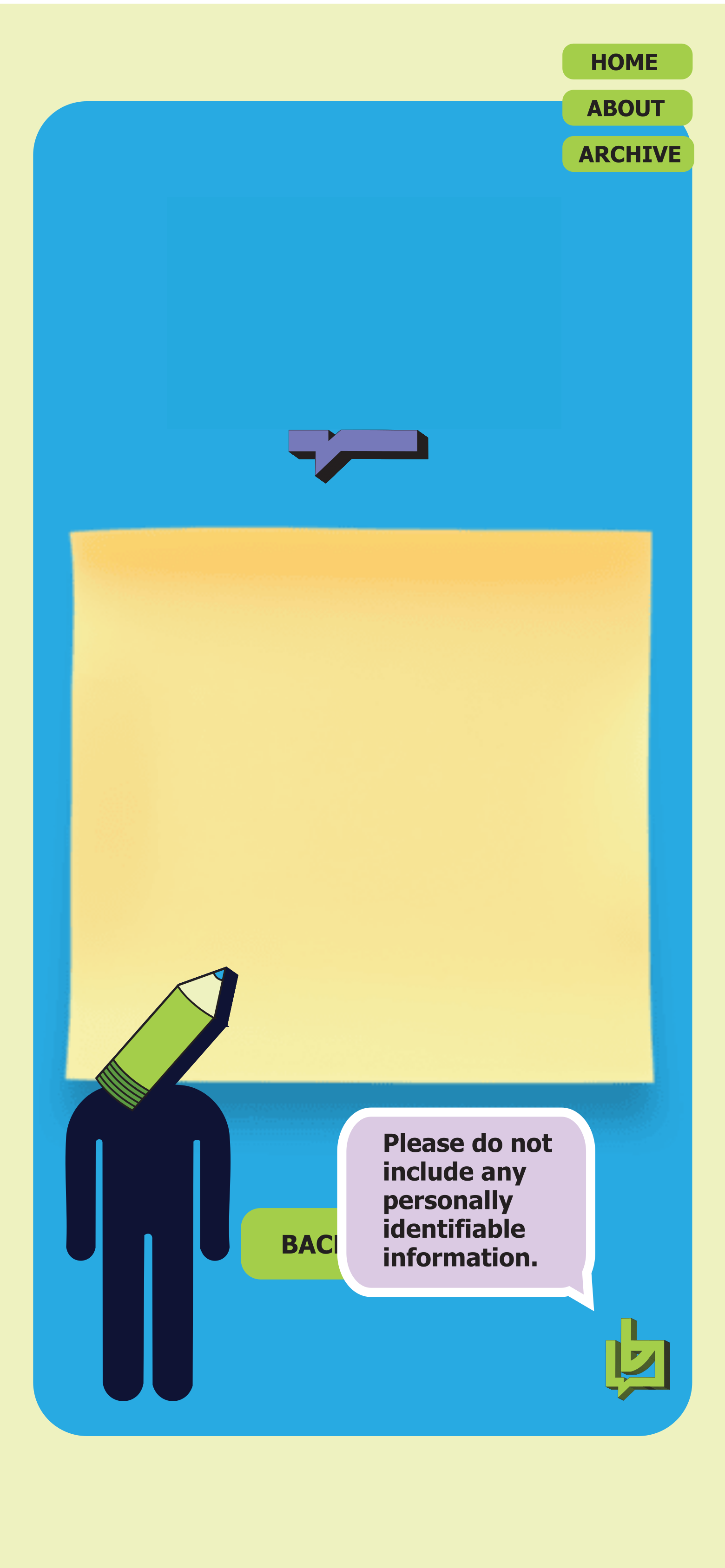 Bridge mobile Write artwork with privacy reminder